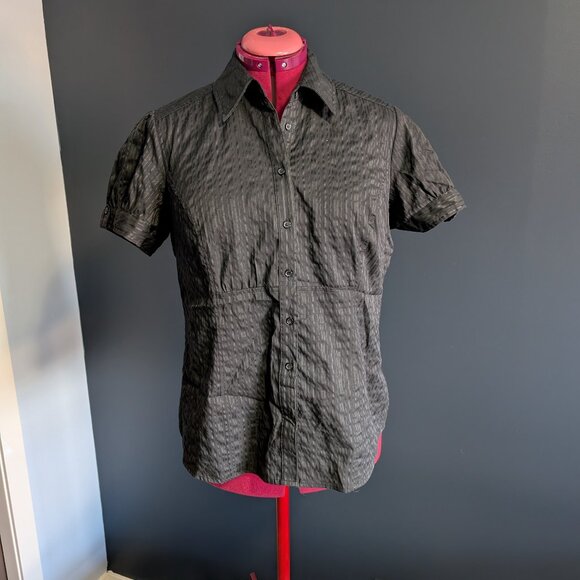 Denver Hayes black button down short-sleeved shirt, size XL - Picture 1 of 3